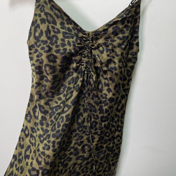 ZARA Animal Print Slip Dress sz XS - Picture 5 of 9